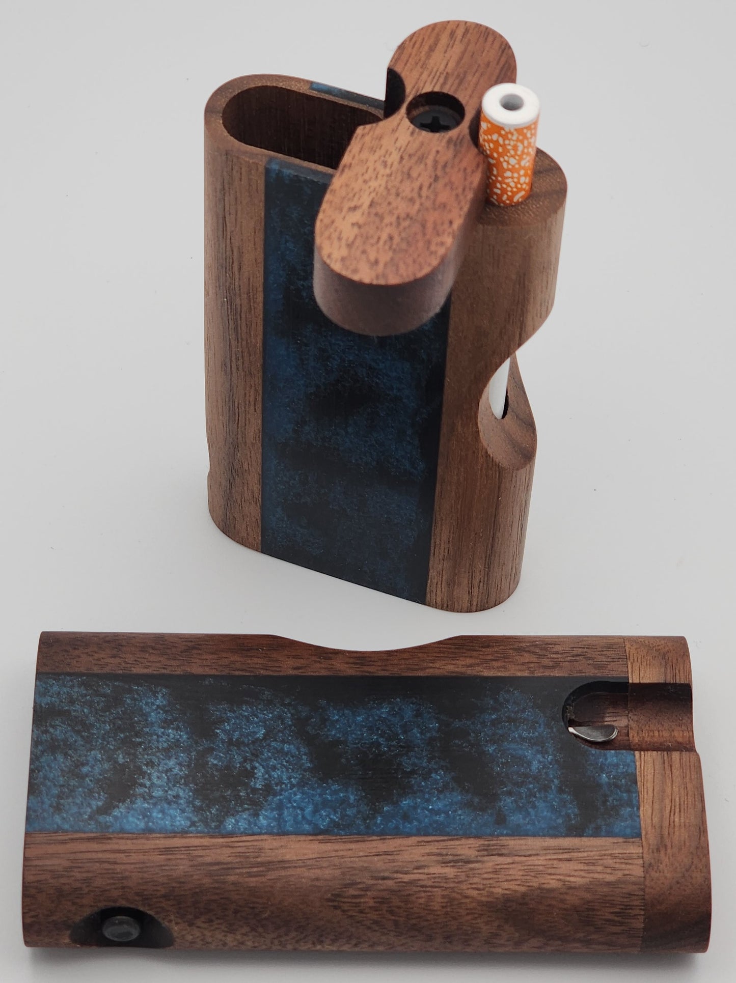 Zombieboxx Dugouts - UltimateZ - Premium Black Walnut - Blue/Black Resin Epoxy