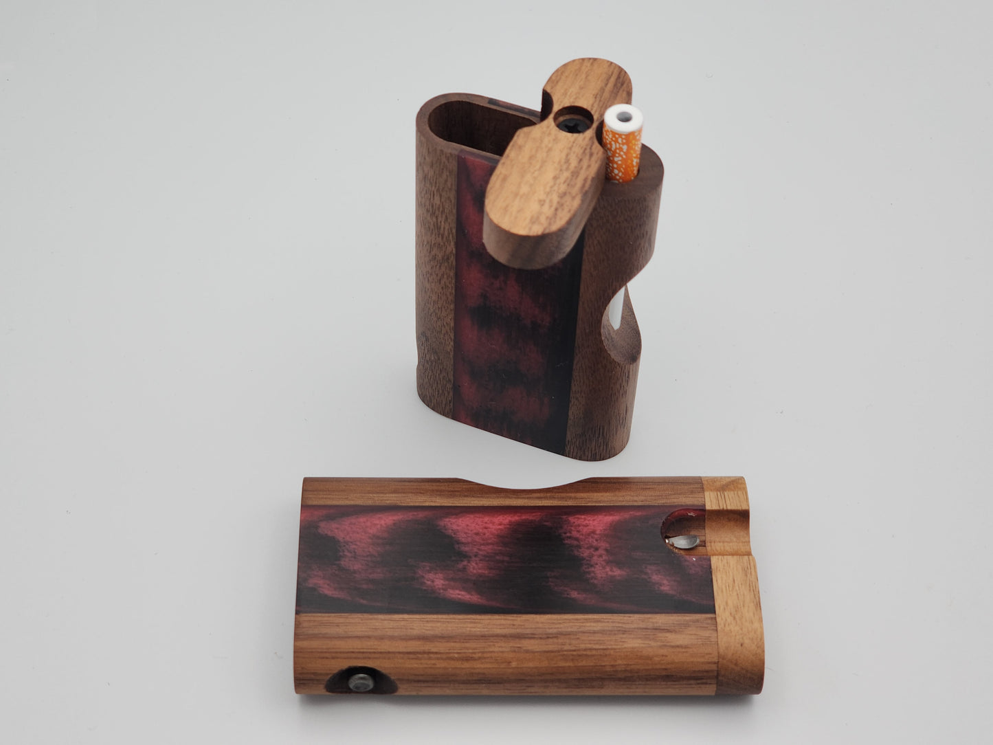 Zombieboxx Dugouts - UltimateZ - Premium Black Walnut -Red/Black Resin Epoxy