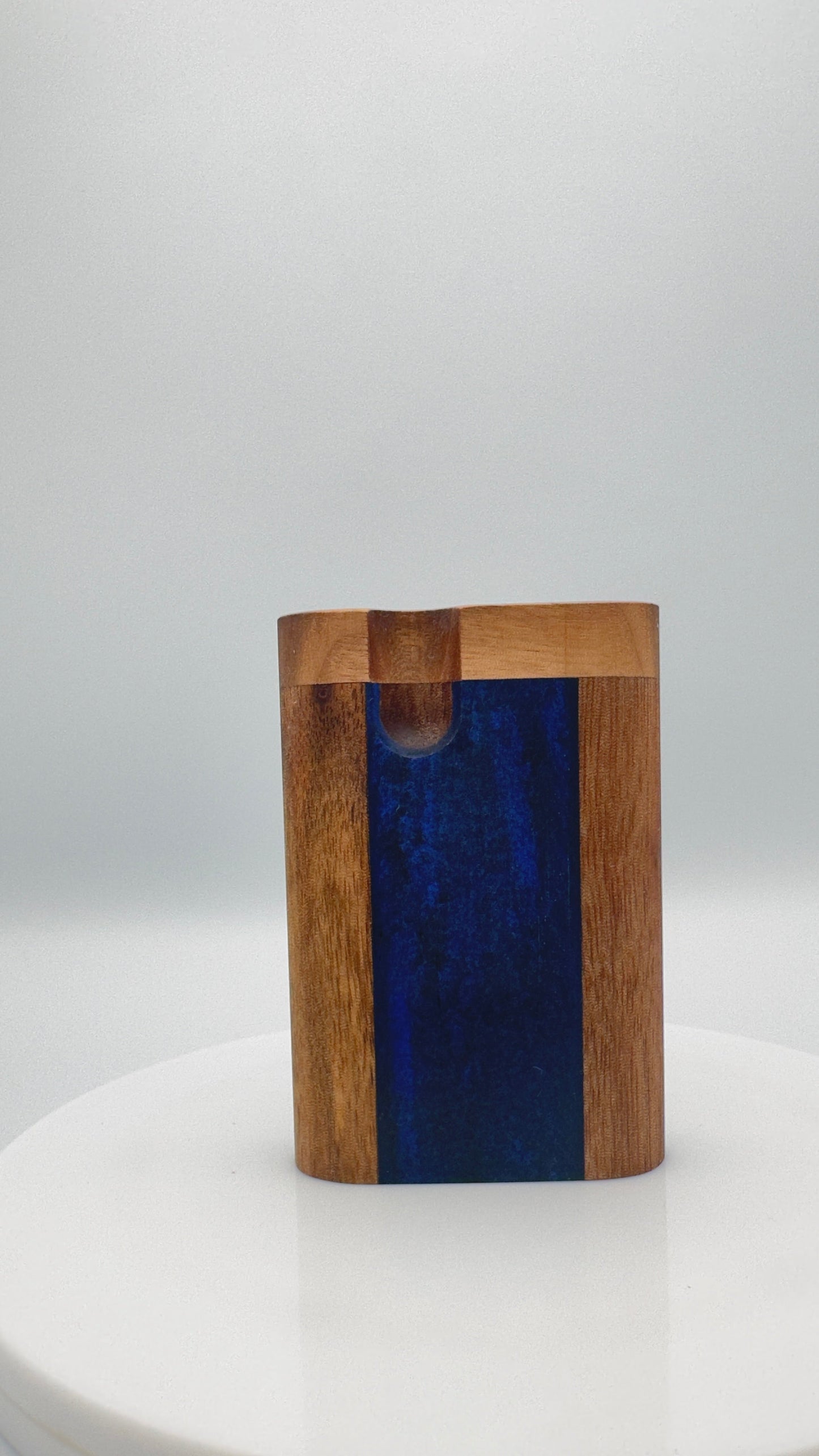 Zombieboxx Dugouts - MidZ - Short - Premium Black Walnut - Black/Blue Epoxy Resin