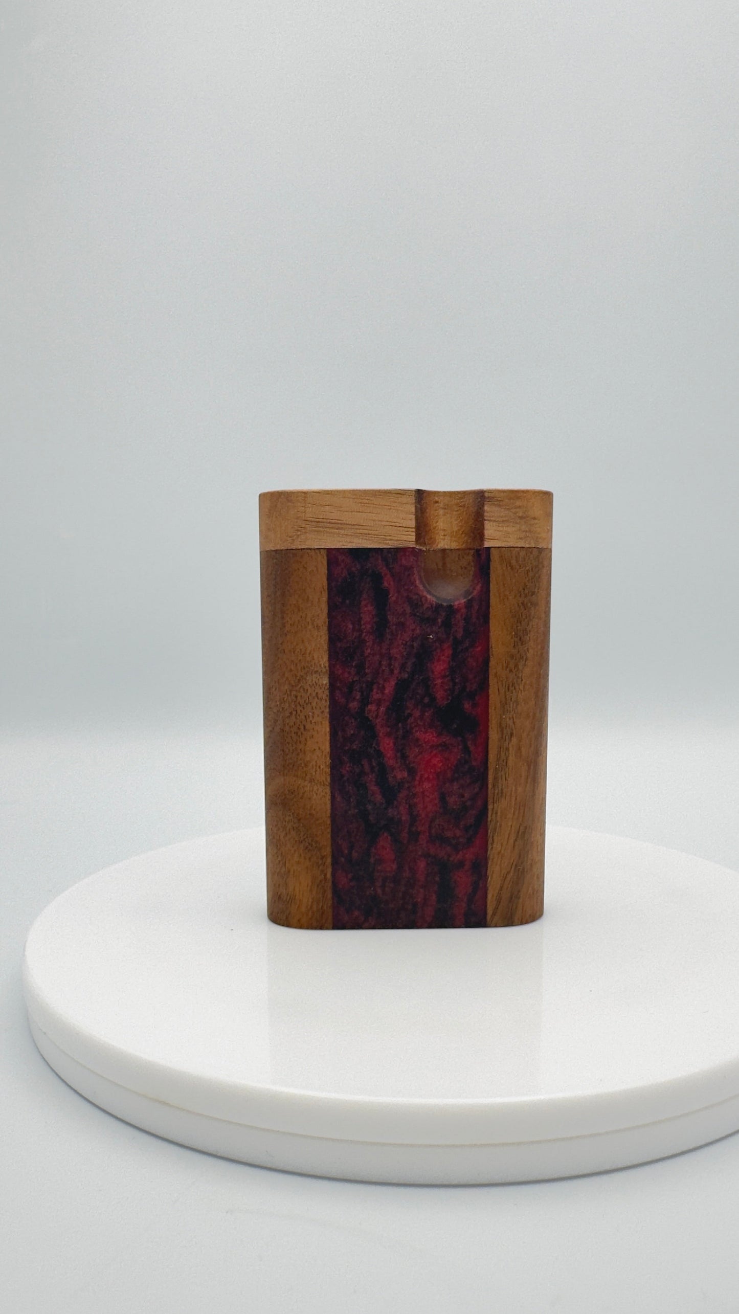 Zombieboxx Dugouts - Midz - Short - Premium Black Walnut -Blood Red Resin Epoxy