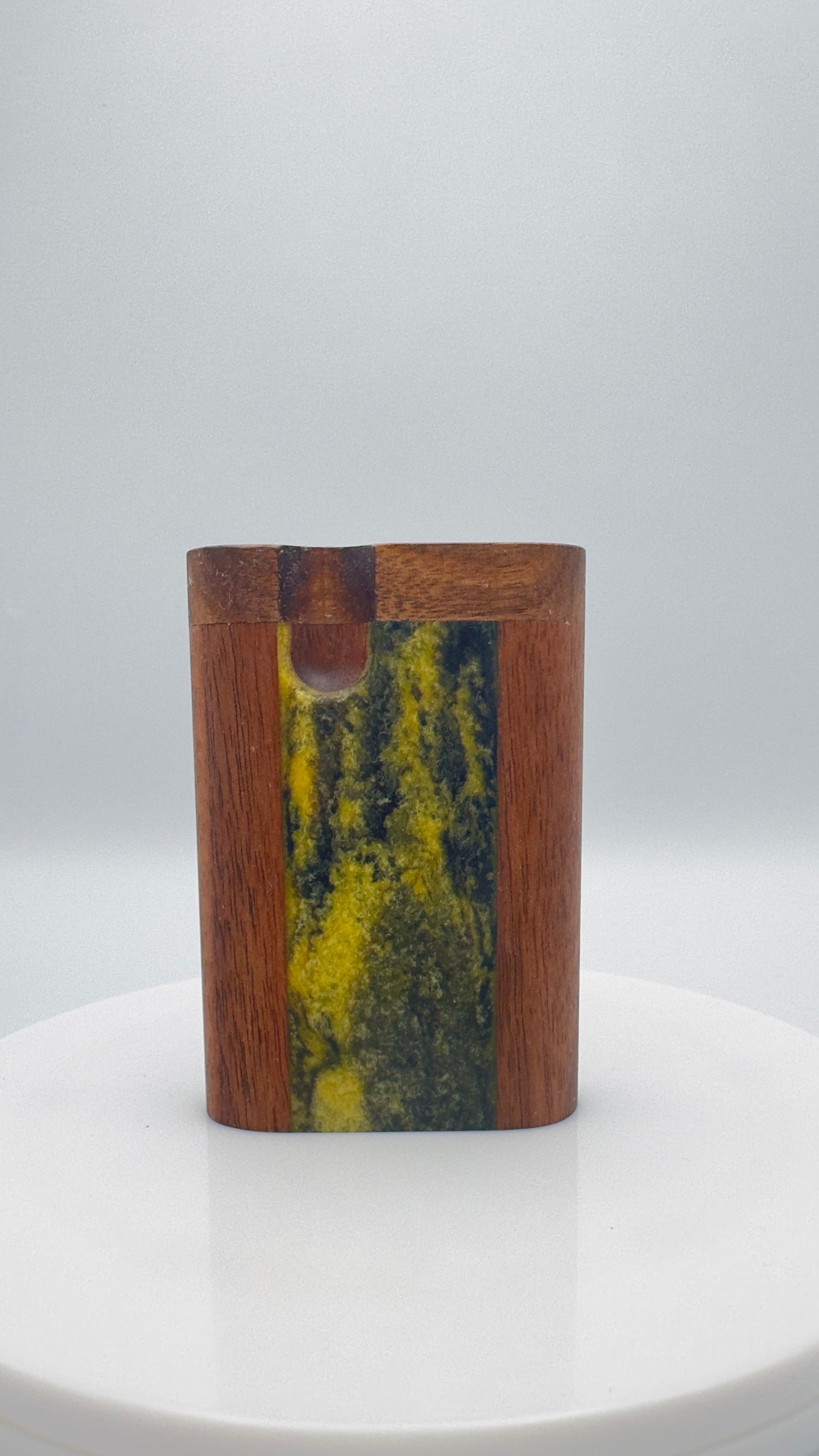 Zombieboxx Dugouts - Midz - Short - Premium Black Walnut - Neon Green Resin Epoxy